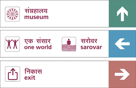 Road signages with directions
